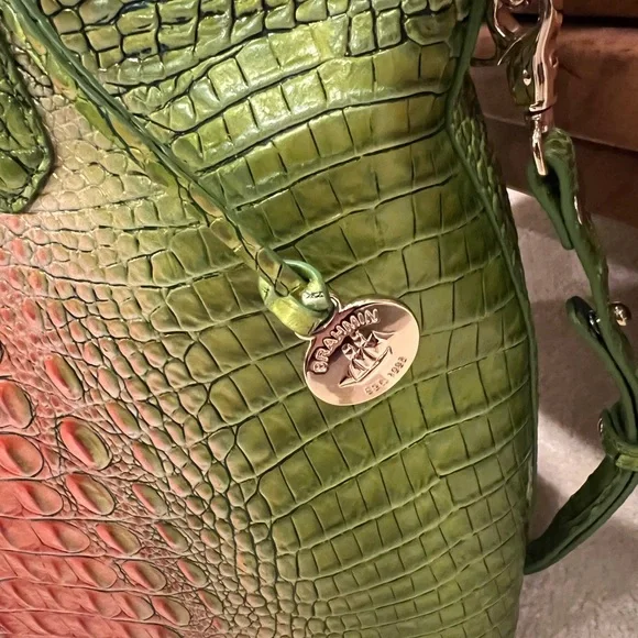 Brahmin Duxbury Satchel Limeade Green Melon Ombré NWOT - Picture 3 of 12